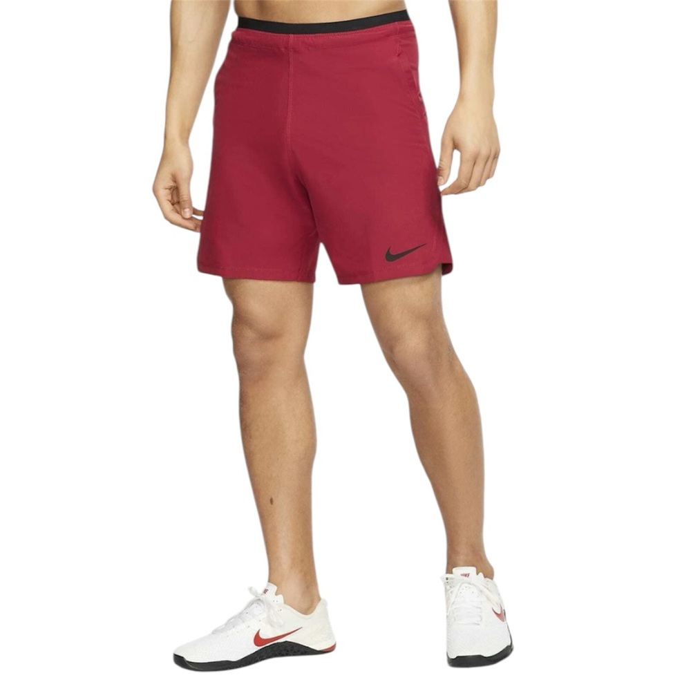 Nike Men's Pro Flex Repel Slim Fit Red Training Shorts Men’s Tall Large #CD4317